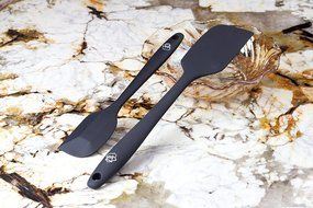 Baron and Smith Premium Silicone Spatulas Set of 4 with Heat-Resistent Hygienic One-Piece Design + BONUS WHISK... N4
