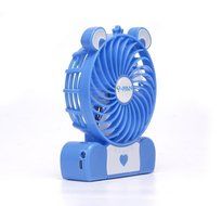 Welltop&reg; Mini 3-Inches Electrical Portable fan Rechargeable Cute Pocket Bear Fan 3 Speeds 18650 Desktop Summer... N6