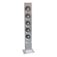 Arctic-Pro 5-Fan Modern Aluminum Tower Fan, Silver, 40-Inches N5