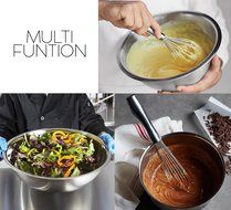 Pro Mixing Bowls(TM) | (Set of 6) Heavy Duty 18/8 Mirror Finish Stainless Steel Mixing Bowls Set, Nesting Design... N6