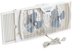 Holmes Dual Blade Twin Window Fan, White N3