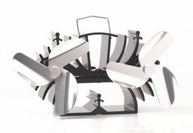 6 Blades&nbsp;Heat Powered Stove Fan increases 90% more warm air than 3-bladed,Specially Designed for Small Space Log... N3