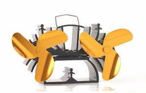6 Blades&nbsp;Heat Powered Stove Fan increases 90% more warm air than 3-bladed,Specially Designed for Small Space Log... N4