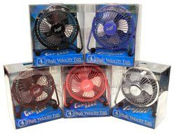 Comfort Zone 4&quot; Dual Powered High Velocity Fan (Silver) N3