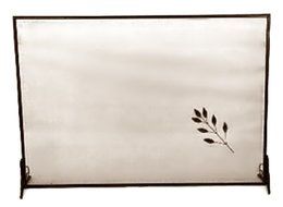Big Screen Leaf Unique Metal Fireplace Screen