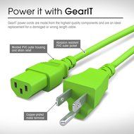 GearIt 18 AWG Universal Power Cord NEMA 5-15P to IEC320 C13 [UL Listed], Red (1 Foot/0.3 Meters) N4