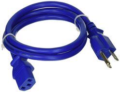 GearIt 18 AWG Universal Power Cord NEMA 5-15P to IEC320 C13 [UL Listed], Red (1 Foot/0.3 Meters) N5