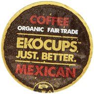 EKOCUPS Organic Artisan Mexican Coffee, Medium Roast, in Recyclable Single Serve Cups for Keurig K-cup Brewers... N9