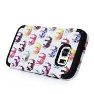 Badalink Galaxy S7 Edge Case Soft TPU Shockproof Rubber Skin Gel Inner Case + Full Edge Easy Grip Cute Elephants... N12