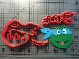 Happy Teenage Mutant Ninja Turtle Cookie Cutter Set 2 inches