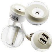 Thunder Car Air Humidifier with Dual USB Charger Port, Aromatherapy Essential Oil Aroma Diffuser, Air Purify with... N14