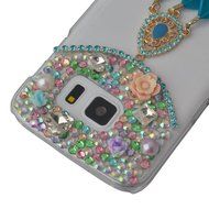 HTC Desire 626 Case,Yaheeda 3D Pearls Sparkle Plume Feather Chain Fashion Bling PC Hard Case for HTC Desire 626 N18