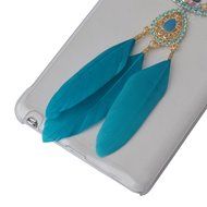 HTC Desire 626 Case,Yaheeda 3D Pearls Sparkle Plume Feather Chain Fashion Bling PC Hard Case for HTC Desire 626 N20