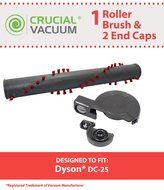 1 Dyson DC25 Brushroll &amp; 2 End Caps, Part # 917391-01, 914123-01, Designed &amp; Engineered by Crucial Vacuum