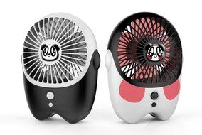 QH USB Mini Cooling Rechargeable Handheld Fan Speed Adjustable With Cute Panda Shape For Couples (Boy) (Black+... N5