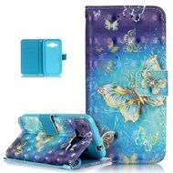 Galaxy Core Prime Case,ikasus Shiny Glitter Diamond Colorful Art Painting PU Leather Flip Wallet Pouch Stand Credit...