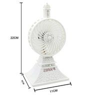 ZXK CO Portable USB Desktop Fan Eiffel Tower Rechargeable Table Fan Built-in Li-ion Battery Cooling Fan ideal... N10