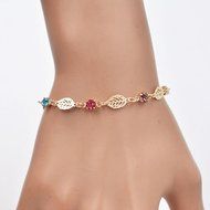 Vintage Fashion Jewelry Sexy Women Girl Gold Leaf Chain Bracelet Bangle Gift Hot N3