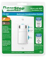 DewStop FS-300-W1 Adjustable Bathroom Fan Control Switch, White