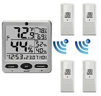 Ambient Weather WS-08 Wireless Indoor/Outdoor 8-Channel Thermo-Hygrometer with Daily Min/Max Display with One... N4