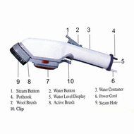 Portable Electric Hand-held Steam Brush with Travel-ready Pouch, 650-watt, White N3