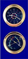 Blue Flag 5.85 Windlass Gift Set presented in a Leather Finish Felt Lined Gift Box with Clock and Comfort Meter N3