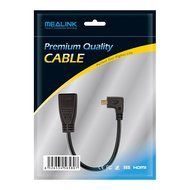 MEALINK High Speed 90 Degree Mini HDMI To HDMI Female Cable Adapter HDMI Ver1.4 3D for Digital Camera Tablet 15CM... N2