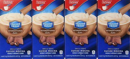 Maxwell House International Coffee Suisse Mocha Latte Singles, 3.4-Ounce Boxes (Pack of 8) N2
