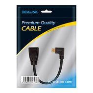 MEALINK High Speed 90 Degree Mini HDMI To HDMI Female Cable Adapter HDMI Ver1.4 3D for Digital Camera Tablet 15CM... N3