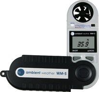 Ambient Weather WM-5 Handheld Weather Station w/ Windspeed, Temperature, Humidity, Dew Point, Heat Index, Pressure...