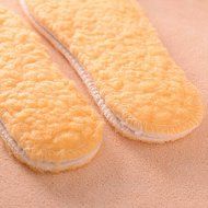 Spritech(TM) Soft Winter Warm Thickening Yellow Imitation Wool Insole for Women and Men N2