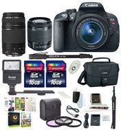 Canon Rebel T5i w/ 18-55mm and 75-300mm lenses + Promotional Holiday Bundle
