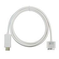 Dock connector to HDMI Cable support IOS 8.0 up,Demupai Male to Male 30 pin cable to HDMI cable 5.5 feet in white...