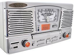 Pyle Home PTCD8UB Retro Style Turntable with CD/Radio/USB/SD/MP3/WMA and Vinyl to MP3 Encoding (Black)