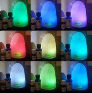 Icicle 100ml Aroma Essential Oil Diffuser, Ultrasonic Cool Mist Humidifier with 7 Color LED Lights Changing, Waterless... N2
