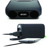 Eton Rugged Rukus Xtreme All-Terrain Portable Solar Wireless Sound System (Black) with Free External Battery Bundle