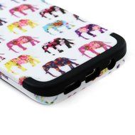Badalink Galaxy S7 Edge Case Soft TPU Shockproof Rubber Skin Gel Inner Case + Full Edge Easy Grip Cute Elephants... N16