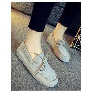 KAKA(TM) Girl Women Spring Autumn Causal Round Toe Shoes Slip-On Flat Black 37 N8