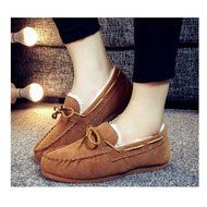 KAKA(TM) Girl Women Spring Autumn Causal Round Toe Shoes Slip-On Flat Black 37 N9