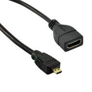 UCEC Down Angle Micro-HDMI to HDMI Cable - Male to Female - Supports Ethernet, 3D and Audio Return N2
