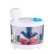 YJY 460mL Aquarium Air Purifier Humidifier, Fake Fish Bowls Aquatic Pets Home Decor, Colorful LED Night Light... N7