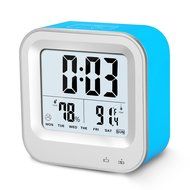 BonyTek Rechargeable Travel Alarm Clock with Temperature Humidity,Time,Week,LED Digital Clock 12/24h Display Sensor... N2
