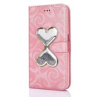 Galaxy S6 Case,Galaxy S6 Wallet Case, PHEZEN Bling Liquid Glitter Love Heart Floating 3D Hourglasses Luxury Pu... N11