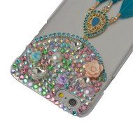 HTC Desire 626 Case,Yaheeda 3D Pearls Sparkle Plume Feather Chain Fashion Bling PC Hard Case for HTC Desire 626 N37