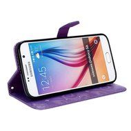Galaxy S6 Case,Galaxy S6 Wallet Case, PHEZEN Bling Liquid Glitter Love Heart Floating 3D Hourglasses Luxury Pu... N14
