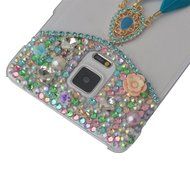 HTC Desire 626 Case,Yaheeda 3D Pearls Sparkle Plume Feather Chain Fashion Bling PC Hard Case for HTC Desire 626 N40