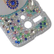 HTC Desire 626 Case,Yaheeda 3D Pearls Sparkle Plume Feather Chain Fashion Bling PC Hard Case for HTC Desire 626 N44