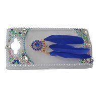 HTC Desire 626 Case,Yaheeda 3D Pearls Sparkle Plume Feather Chain Fashion Bling PC Hard Case for HTC Desire 626 N47