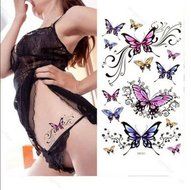 Colorful Butterfly Body Art Temporary Tattoo Removable Waterproof Sticker Sheet