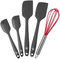 Baron and Smith Premium Silicone Spatulas Set of 4 with Heat-Resistent Hygienic One-Piece Design + BONUS WHISK... N5